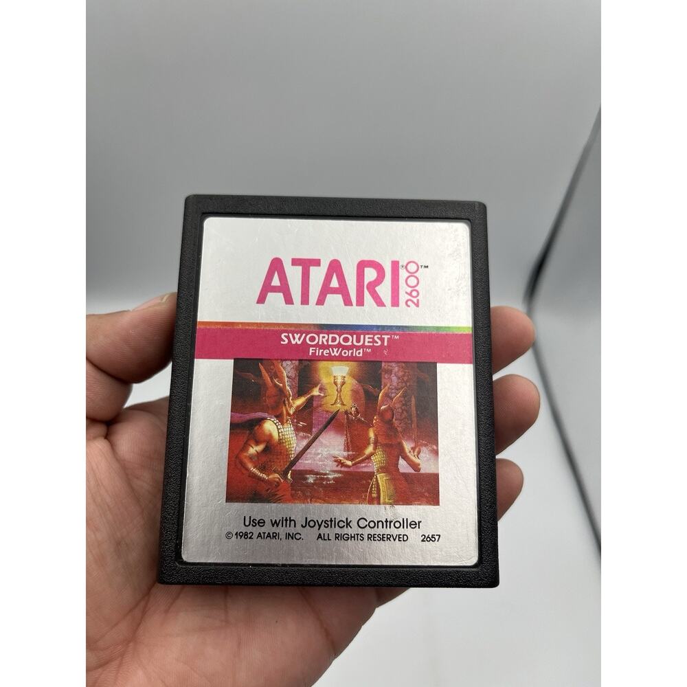 Sword Quest: Fire World Atari 2600 1982 Vintage Game Cartridge